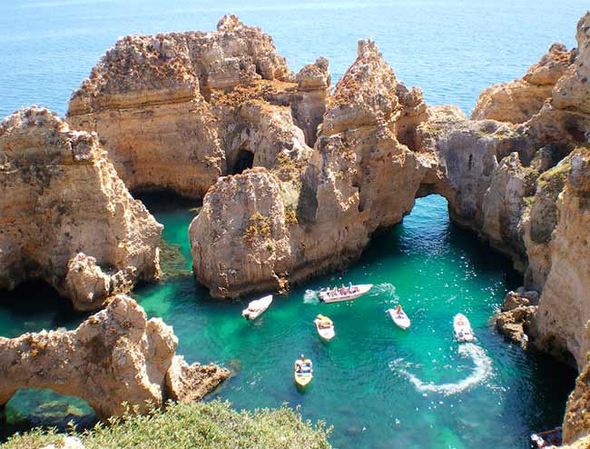 las mejores calas del Algarve ponta da piedade