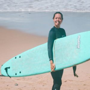 surfer girl foam board