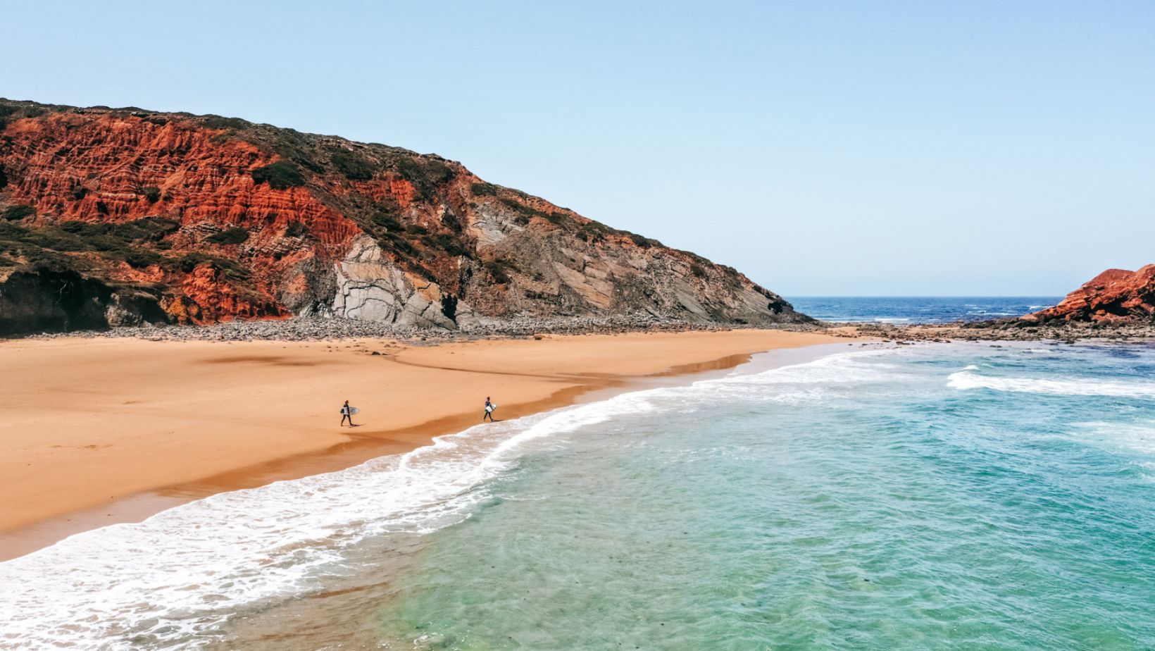 surfing beach with waves